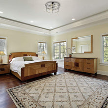 Load image into Gallery viewer, Savannah Flush Mount Ceiling Light in bedroom.
