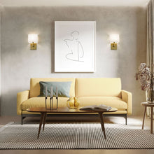 Load image into Gallery viewer, Saxon Wall Light in living room.
