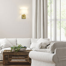 Load image into Gallery viewer, Saxon Wall Light in living room.
