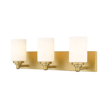 Load image into Gallery viewer, Soledad Bath Vanity Light in Brushed Gold (3-Light).
