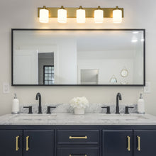 Load image into Gallery viewer, Soledad Bath Vanity Light in bathroom.
