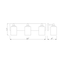Load image into Gallery viewer, Soledad Bath Vanity Light - line drawing.
