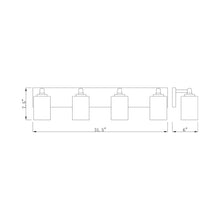 Load image into Gallery viewer, Soledad Bath Vanity Light - line drawing.
