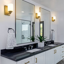 Load image into Gallery viewer, Soledad Bath Wall Light in bathroom.
