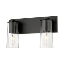 Load image into Gallery viewer, Titus Bath Vanity Light in Matte Black (2-Light).
