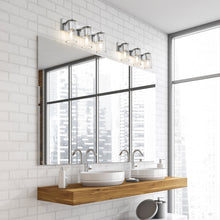 Load image into Gallery viewer, Titus Bath Vanity Light in bathroom.
