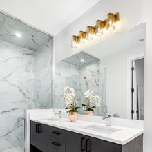 Load image into Gallery viewer, Titus Bath Vanity Light in bathroom.
