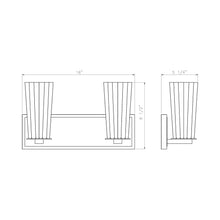 Load image into Gallery viewer, Titus Bath Vanity Light - line drawing.

