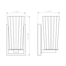 Load image into Gallery viewer, Titus Bath Wall Light - line drawing.

