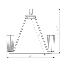 Load image into Gallery viewer, Titus Chandelier - line drawing.
