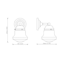 Load image into Gallery viewer, Vaughn Bath Wall Light - line drawing.
