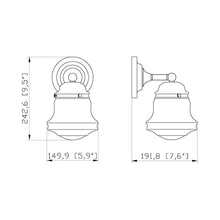 Load image into Gallery viewer, Vaughn Bath Wall Light - line drawing.

