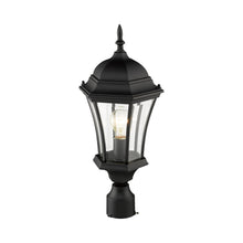 Load image into Gallery viewer, Wakefield Outdoor Clear Glass Post Light in Detail.
