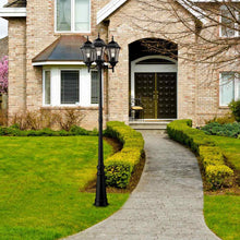Load image into Gallery viewer, Wakefield Outdoor Post Light in Outside Area.
