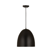 Load image into Gallery viewer, Z-Studio Dome Pendant Light in Satin Black (18.9-Inch).
