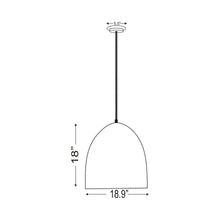 Load image into Gallery viewer, Z-Studio Dome Pendant Light - line drawing.
