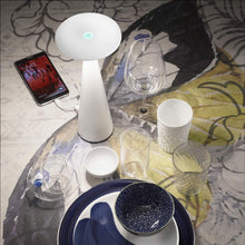 Load image into Gallery viewer, Dama LED Table Lamp in dining room.
