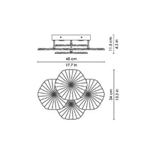 Load image into Gallery viewer, Mariposa LED Ceiling/Wall Light - line drawing.
