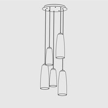 Load image into Gallery viewer, Multi-Light Round Canopy (5-Pendant).
