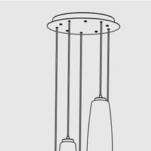 Load image into Gallery viewer, Multi-Light Round Canopy in Detail.
