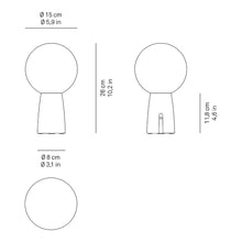 Load image into Gallery viewer, Olimpia LED Table Lamp - line drawing.
