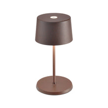 Load image into Gallery viewer, Olivia Mini LED Table Lamp in Rust.
