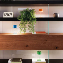 Load image into Gallery viewer, Olivia Mini LED Table Lamp in exhibition.
