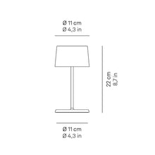 Load image into Gallery viewer, Olivia Mini LED Table Lamp - line drawing.
