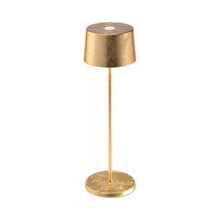 Load image into Gallery viewer, Olivia Pro LED Table Lamp in Gold Leaf.
