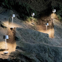 Load image into Gallery viewer, Olivia Pro LED Table Lamp in Outside Area.
