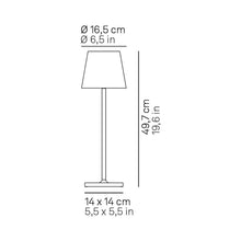 Load image into Gallery viewer, Poldina L LED Desk Lamp - line drawing.
