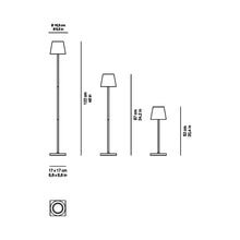 Load image into Gallery viewer, Poldina L LED Floor Lamp - line drawing.
