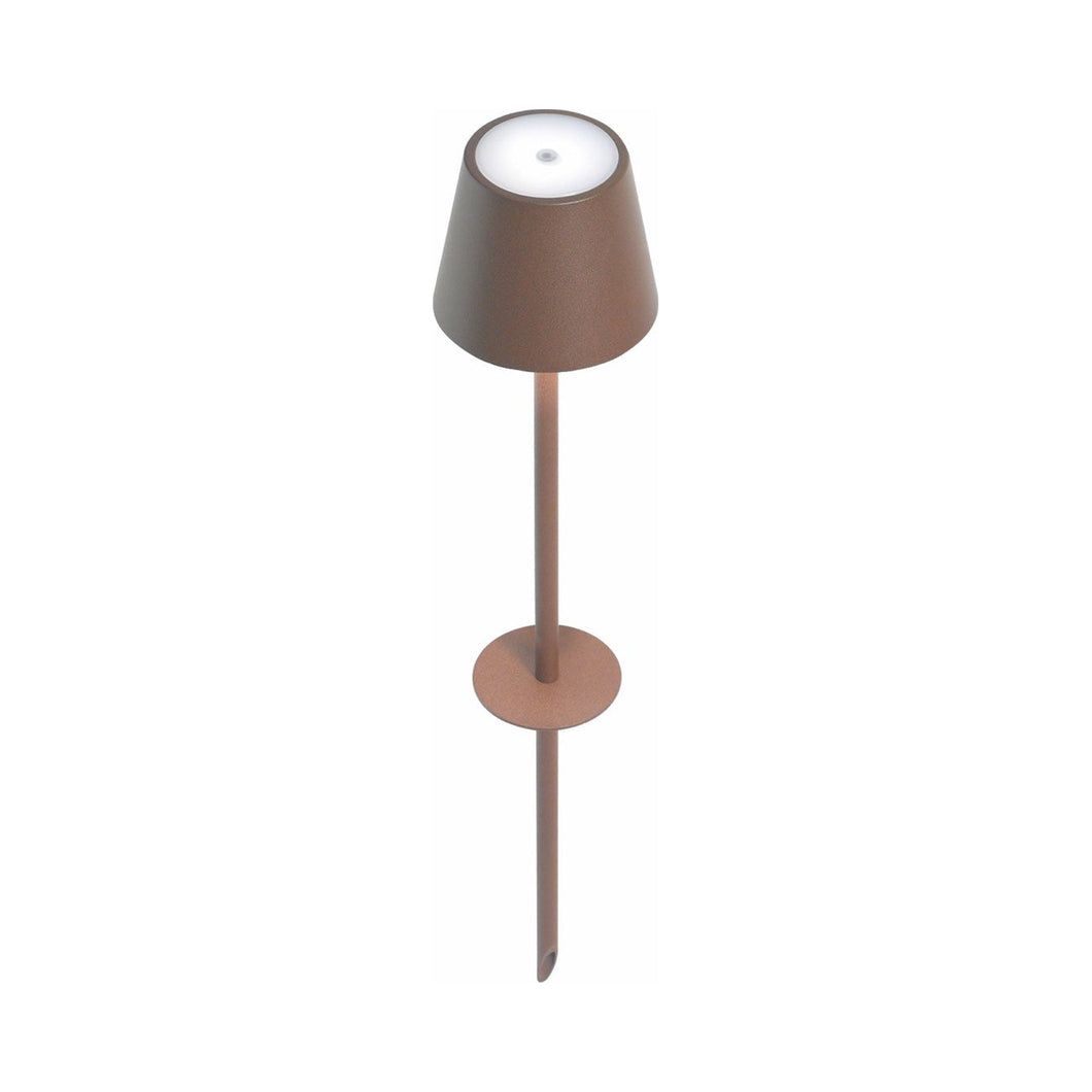 Poldina Peg LED Inground Light in Rust.