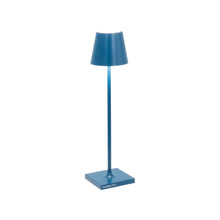 Load image into Gallery viewer, Poldina Pro LED Table Lamp in Capri Blue (Small).
