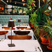 Load image into Gallery viewer, Poldina Pro LED Table Lamp in restaurant.
