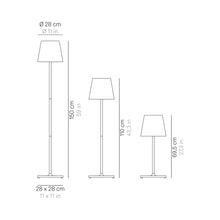 Load image into Gallery viewer, Poldina Pro XXL LED Floor Lamp - line drawing.
