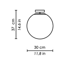 Load image into Gallery viewer, Sferis Semi Flush Mount Ceiling Light - line drawing.
