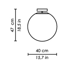 Load image into Gallery viewer, Sferis Semi Flush Mount Ceiling Light - line drawing.
