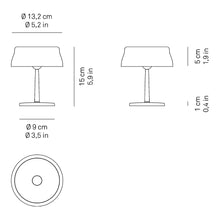 Load image into Gallery viewer, Sister Light Mini LED Table Lamp - line drawing.
