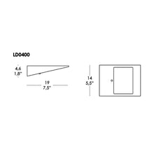 Load image into Gallery viewer, Solar Outdoor LED Wall Light - line drawing.
