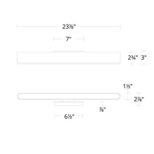 Load image into Gallery viewer, 0 to 60 LED Bath Vanity Light- line drawing.
