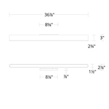Load image into Gallery viewer, 0 to 60 LED Bath Vanity Light- line drawing.
