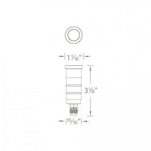 Load image into Gallery viewer, 1 Inch Slim Round LED Inground Light - line drawing.
