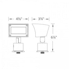 Load image into Gallery viewer, 120V Landscape Wall Wash LED Accent Light - line drawing.
