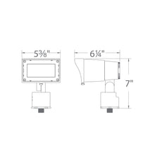 Load image into Gallery viewer, 12V Adjustable Beam Wall Wash LED Landscape Light - line drawing.

