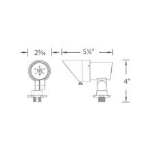 Load image into Gallery viewer, 12V Mini LED Accent Light - line drawing.
