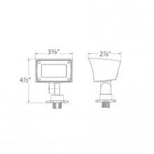 Load image into Gallery viewer, 12V Mini Wall Wash LED Accent Light - line drawing.
