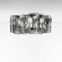 Load image into Gallery viewer, Logico Semi-Flush Mount Ceiling Light in Grey Smoke /Pale Grey/Mini Ceiling Triple Linear.
