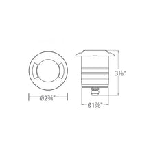 Load image into Gallery viewer, 2 Inch Bi-Directional LED Inground Light - line drawing.
