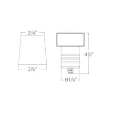 Load image into Gallery viewer, 2 Inch Ground Hood LED Inground Light - line drawing.
